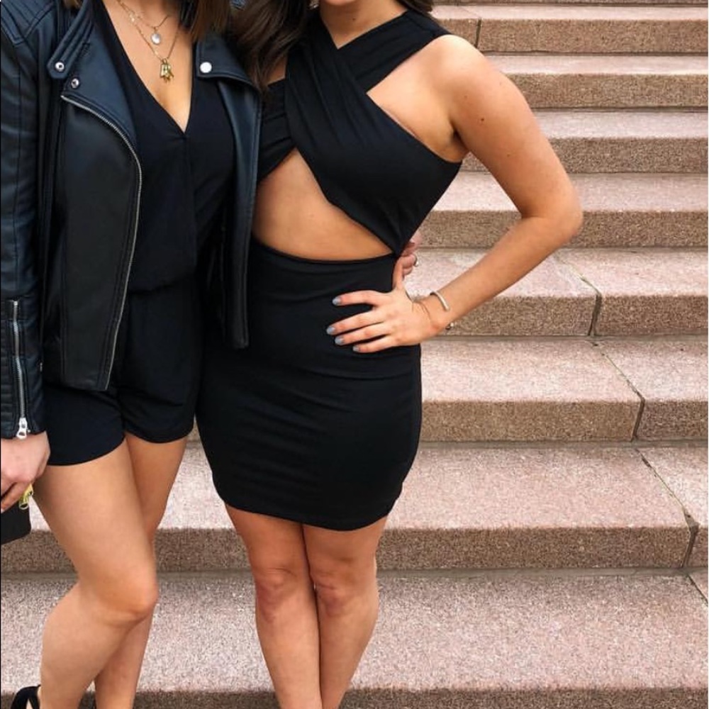 L’Atiste by Amy Black Sexy Criss Cross Dress